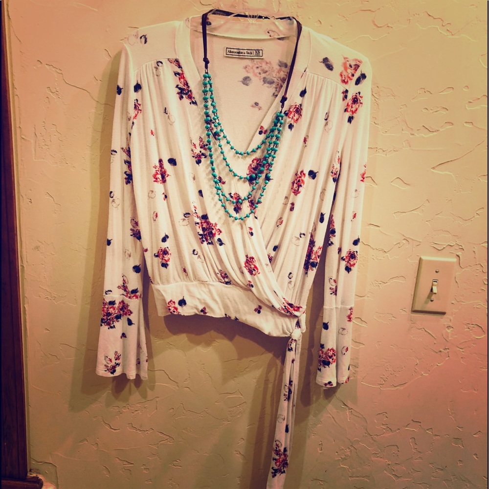 Super Soft, Side Front Tie, Long Sleeve Top XS